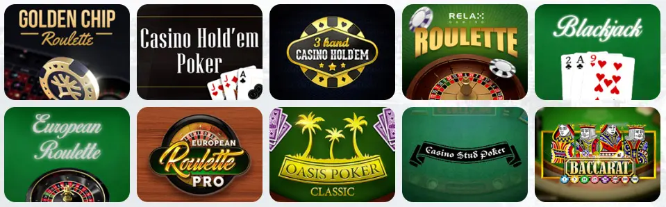 Giochi da tavolo al GSBet365 CASINO